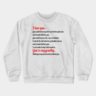 Iron Flame Book Quote Xaden Violet Fourth Wing Crewneck Sweatshirt